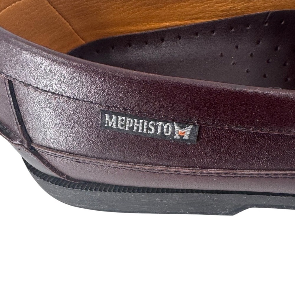 Mephisto Spinnaker Mens Dark Brown/Wine Leather Penny Loafers Air-Relax Shoes 12 - Picture 9 of 11